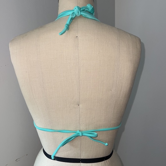 ViX by Paula Hermanny Solid Bia Tube Aqua Bikini Halter Top Sz L - NWT! - Picture 5 of 10